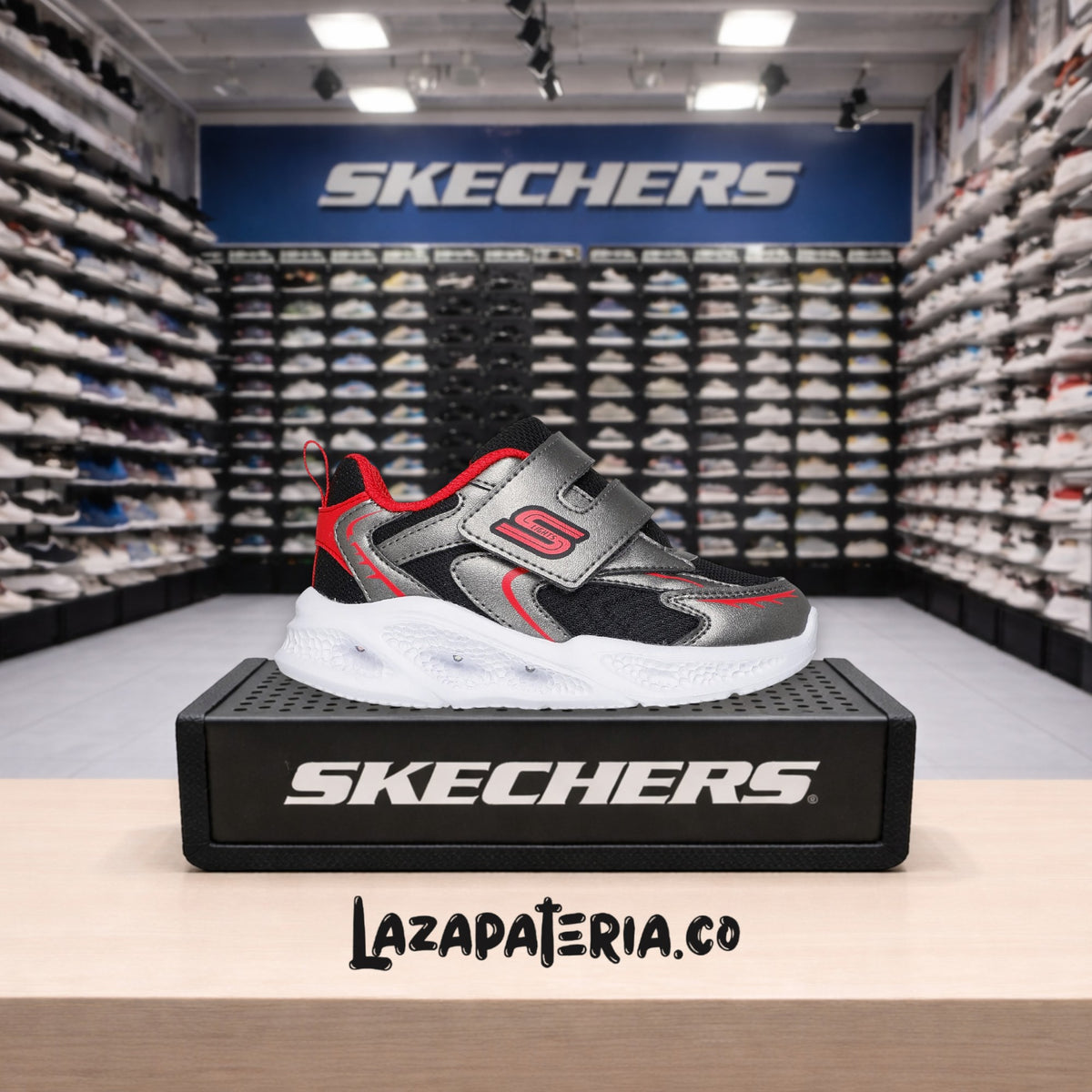 Tenis Skechers S-Lights Dorado para bebé