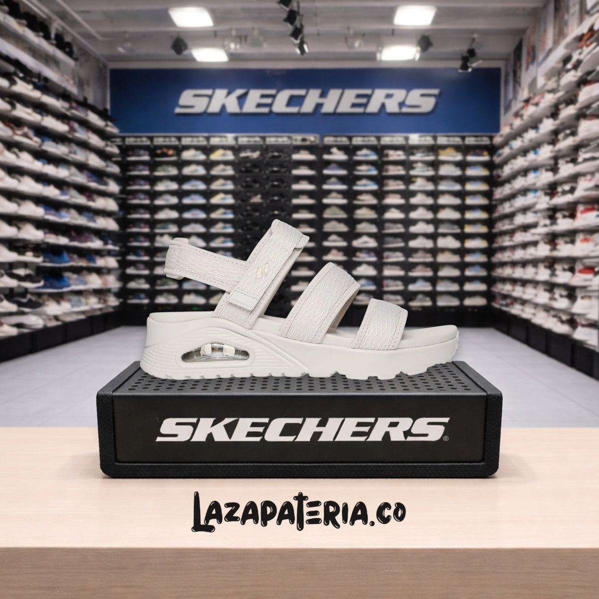 Sandalias Skechers UNO Blanco para mujer