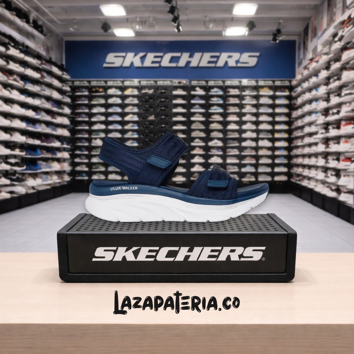 Sandalias Skechers UNO Azul Navy para mujer
