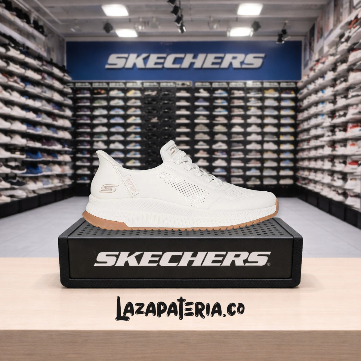 Tenis Skechers BOBS Blanco para mujer