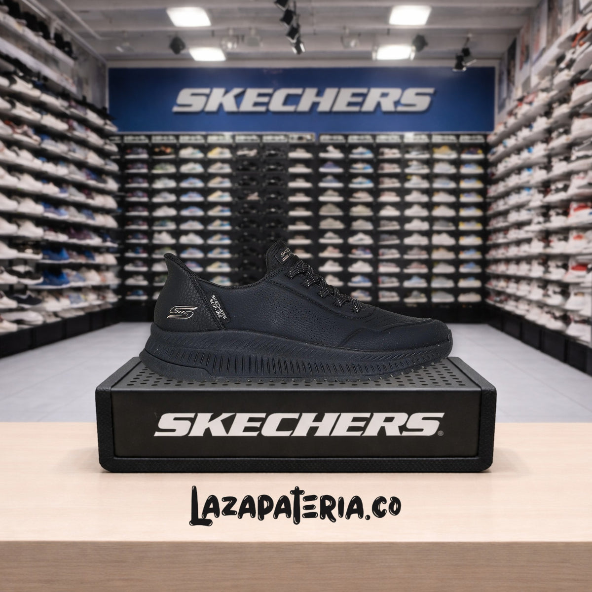 Tenis Skechers BOBS Negro para mujer