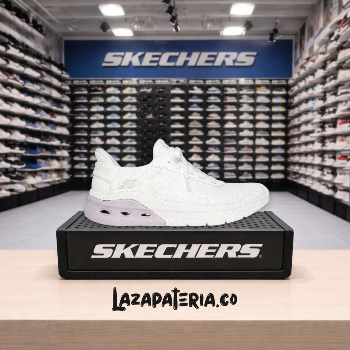 Tenis Skechers BOBS Sport Blanco para mujer