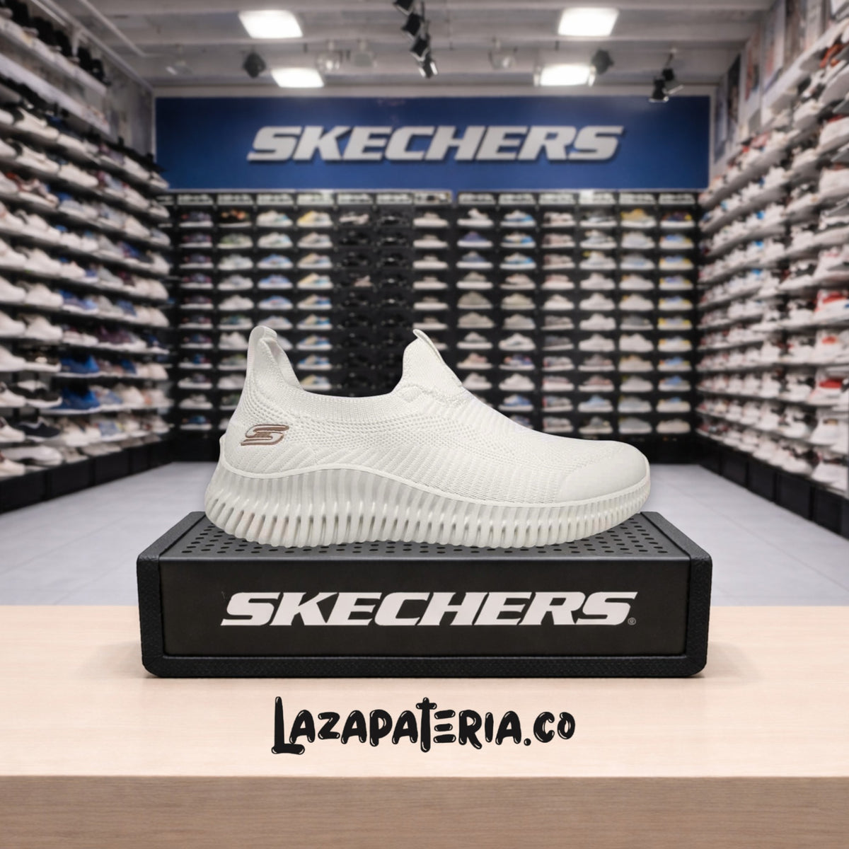Tenis Skechers BOBS Geo Lite Blanco para mujer