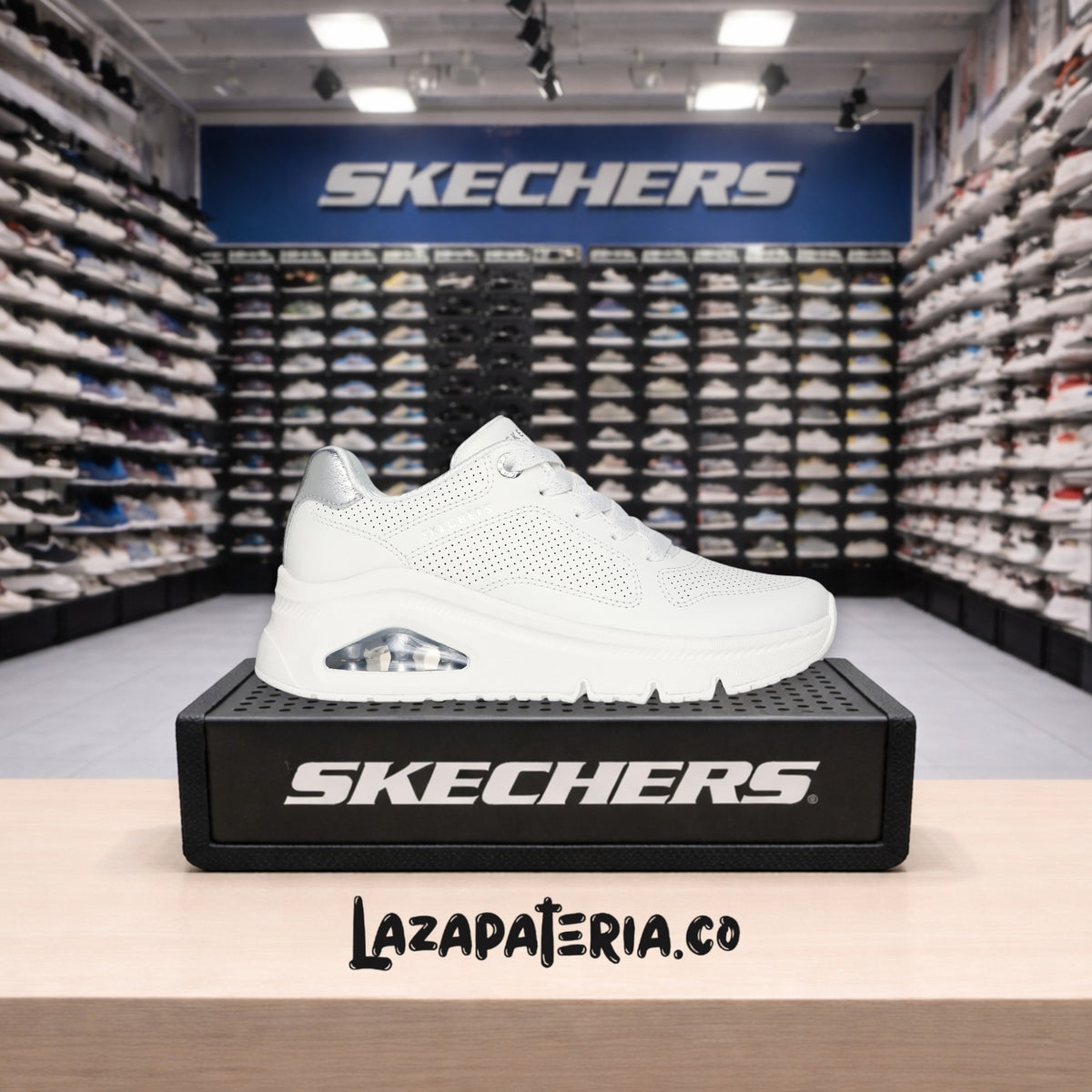 Tenis Skechers UNO Blanco para mujer