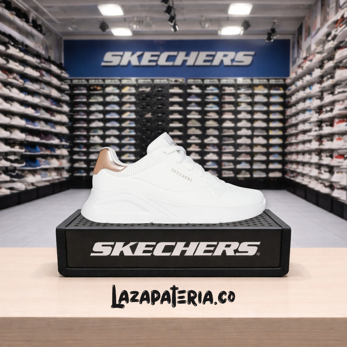 Tenis Skechers UNO Blanco para mujer