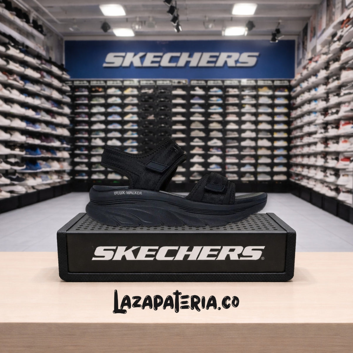 Sandalias Skechers UNO Negro para mujer