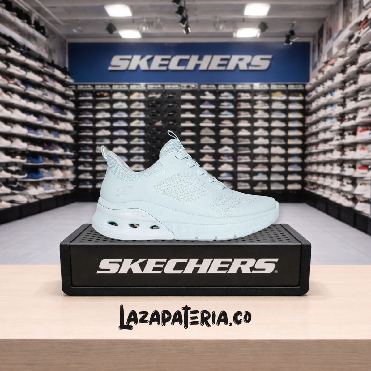 Tenis Skechers BOBS Sport Verde para mujer