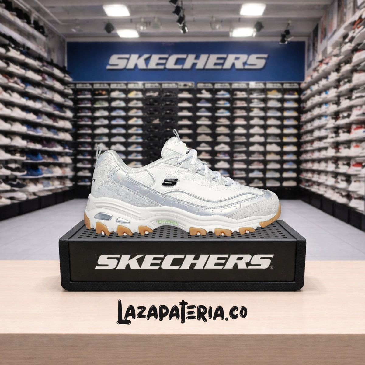 Tenis Skechers D'Lites Blanco para mujer