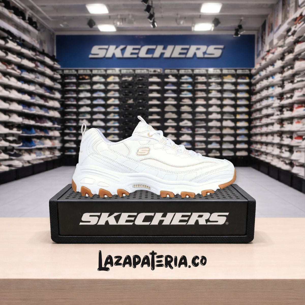 Tenis Skechers D'Lites Blanco para mujer