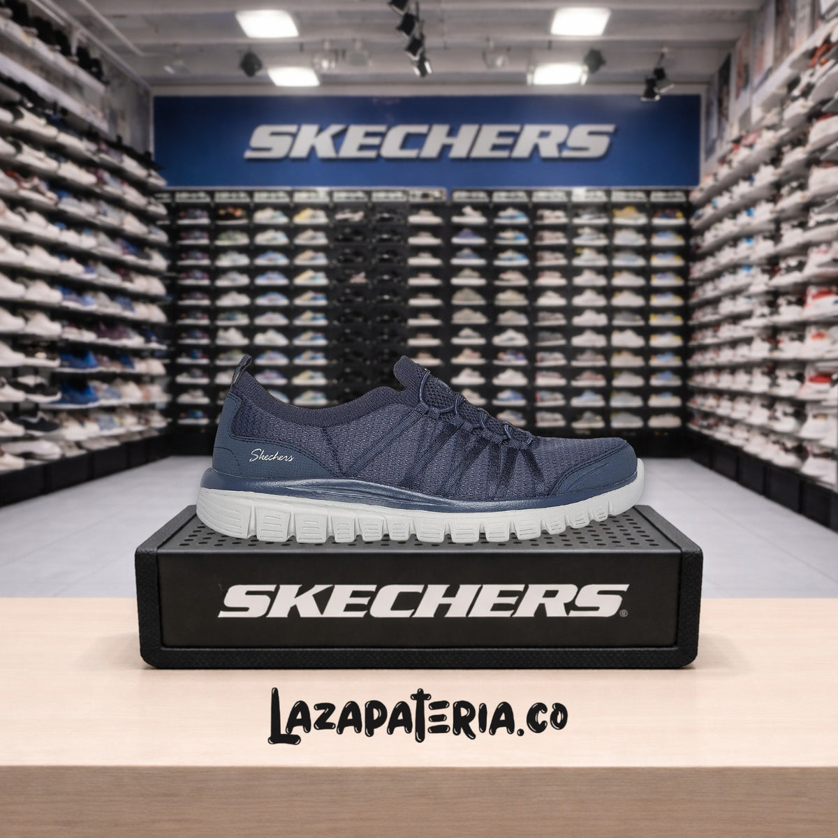 Tenis Skechers Graceful Azul Navy para mujer
