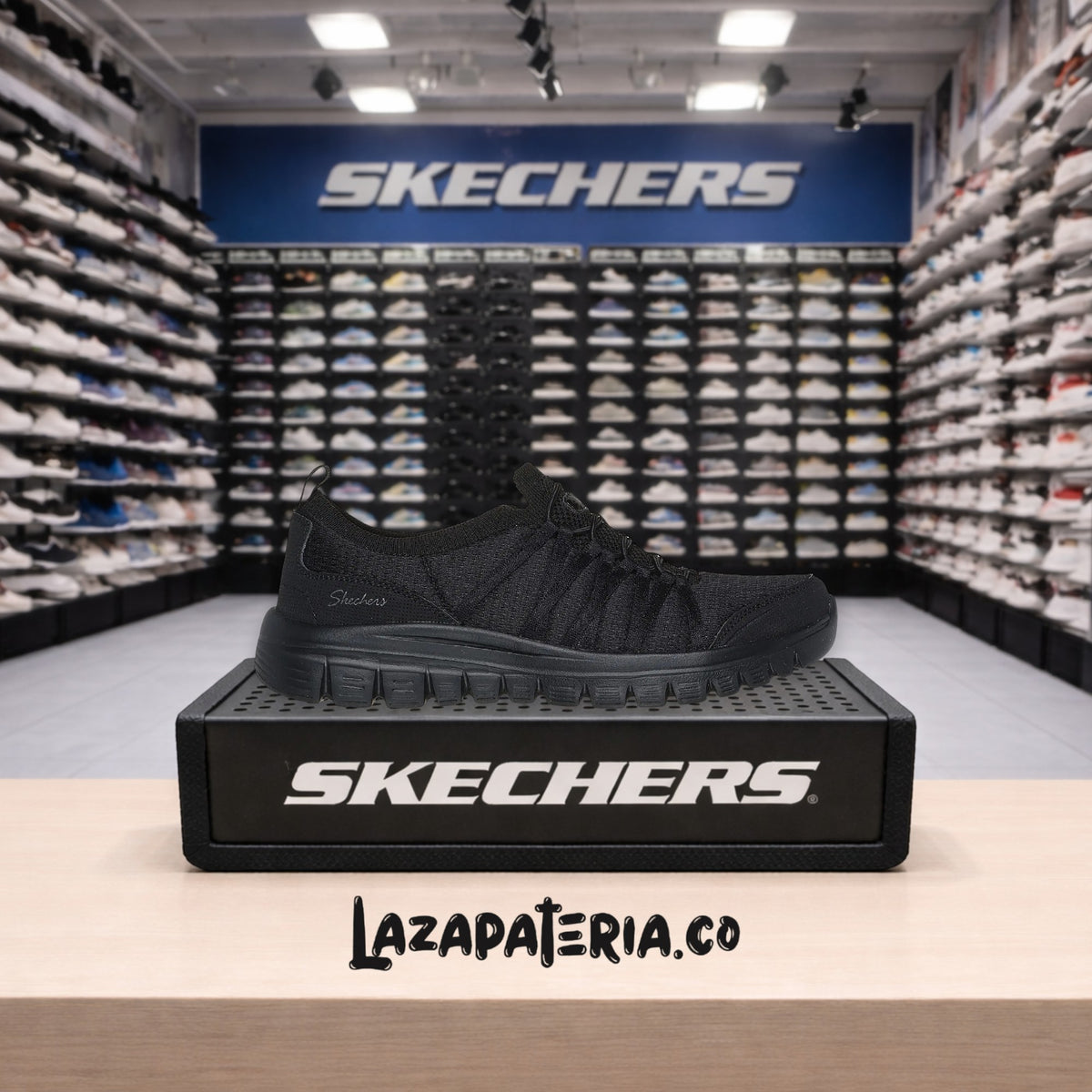 Tenis Skechers Graceful Negro para mujer