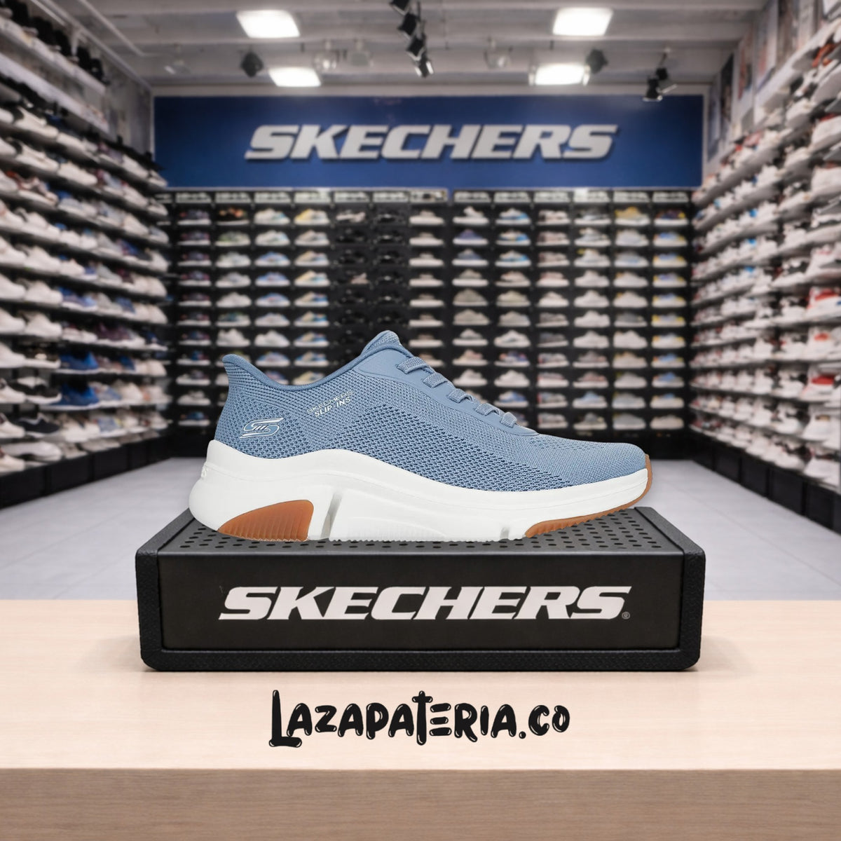 Tenis Skechers BOBS Sport Gris para mujer