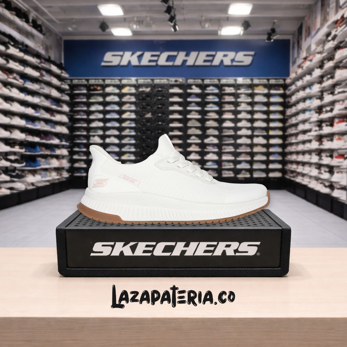 Tenis Skechers BOBS Sport Blanco para mujer