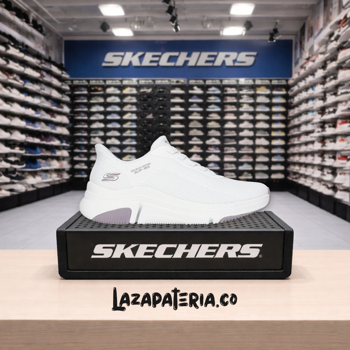 Tenis Skechers BOBS Sport Blanco para mujer