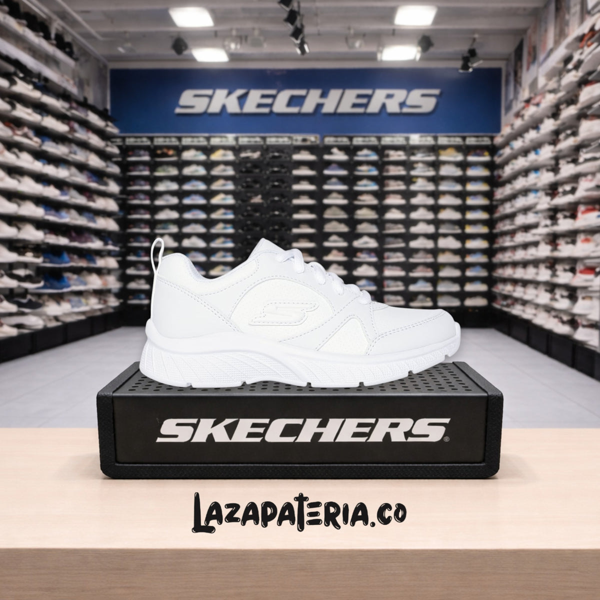 Tenis Skechers Microspec Blanco para toda la familia