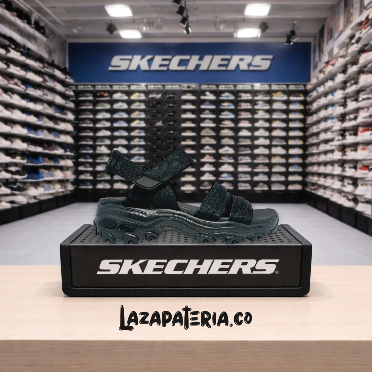 Sandalias Skechers D'Lites Negro para mujer