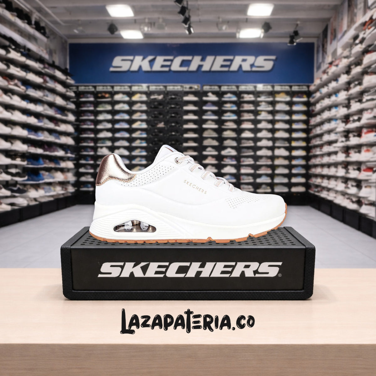 Tenis Skechers UNO Blanco para mujer