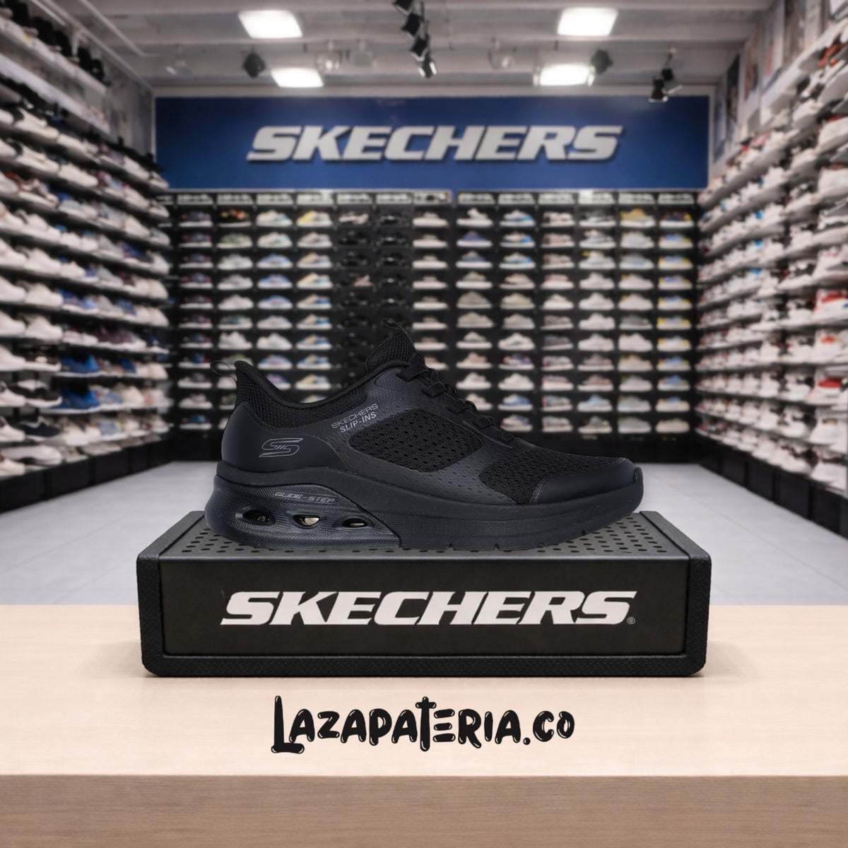 Tenis Skechers BOBS Sport Negro para mujer