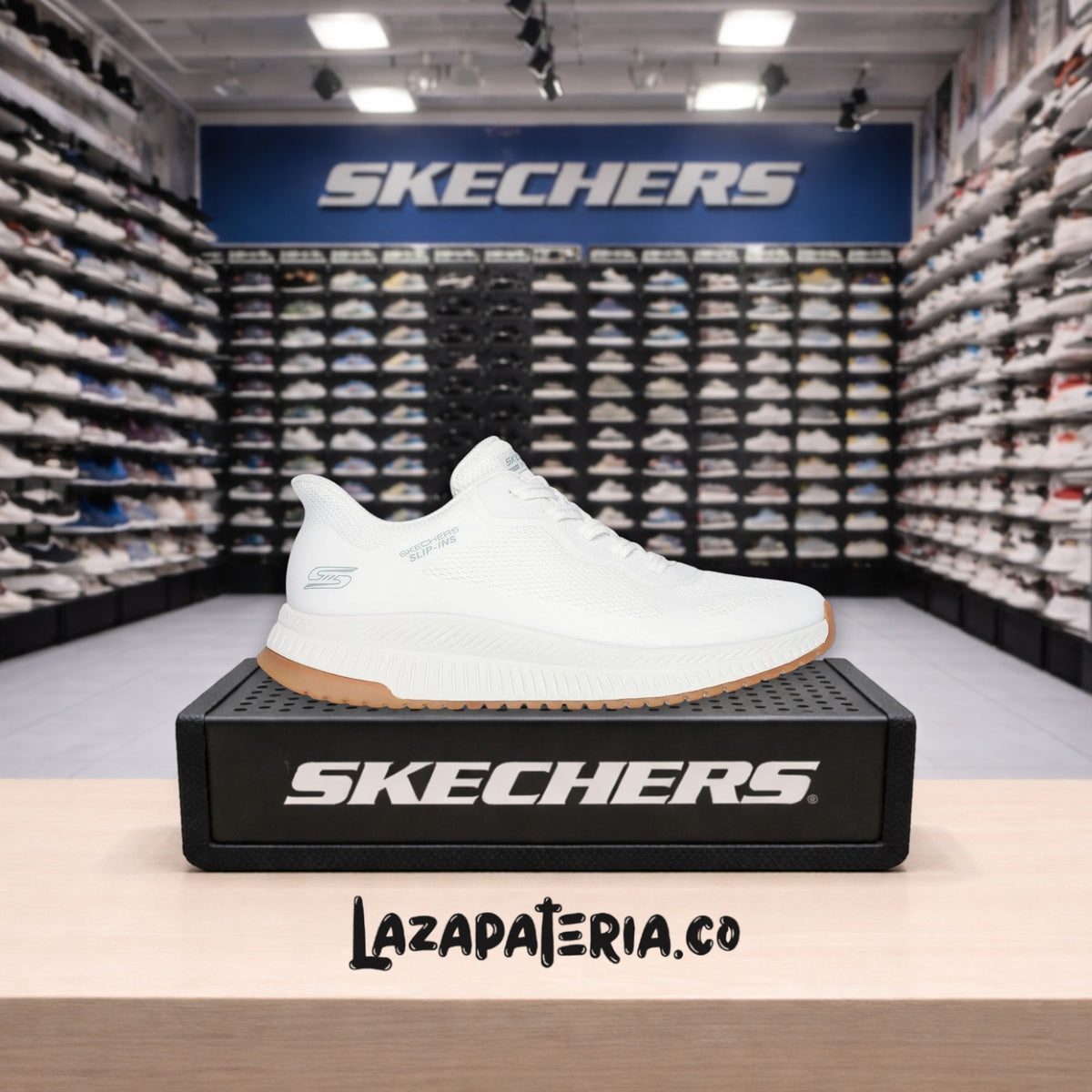 Tenis Skechers BOBS Blanco para mujer