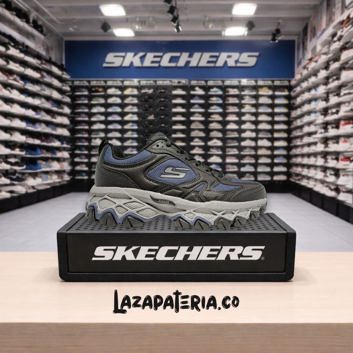 Tenis Skechers Arch Fit Azul Navy para hombre