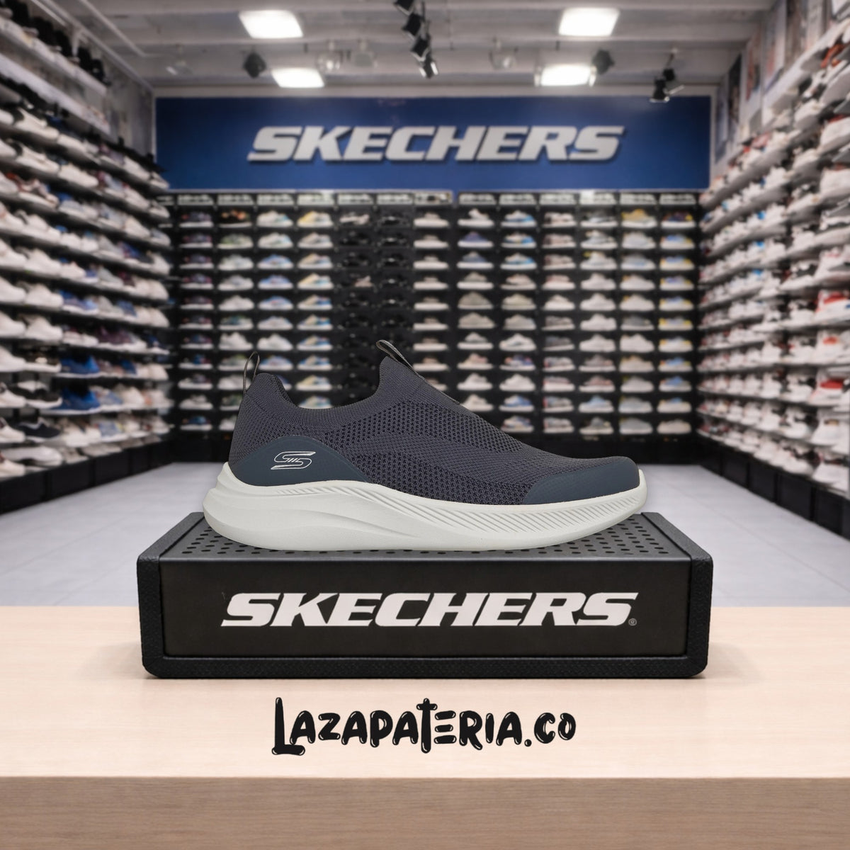 Tenis Skechers BOBS Moda Flex Azul Navy para hombre