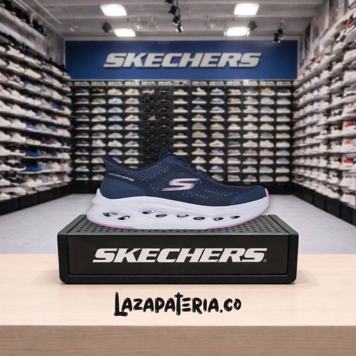 Tenis Skechers Slip-ins Azul Navy para mujer