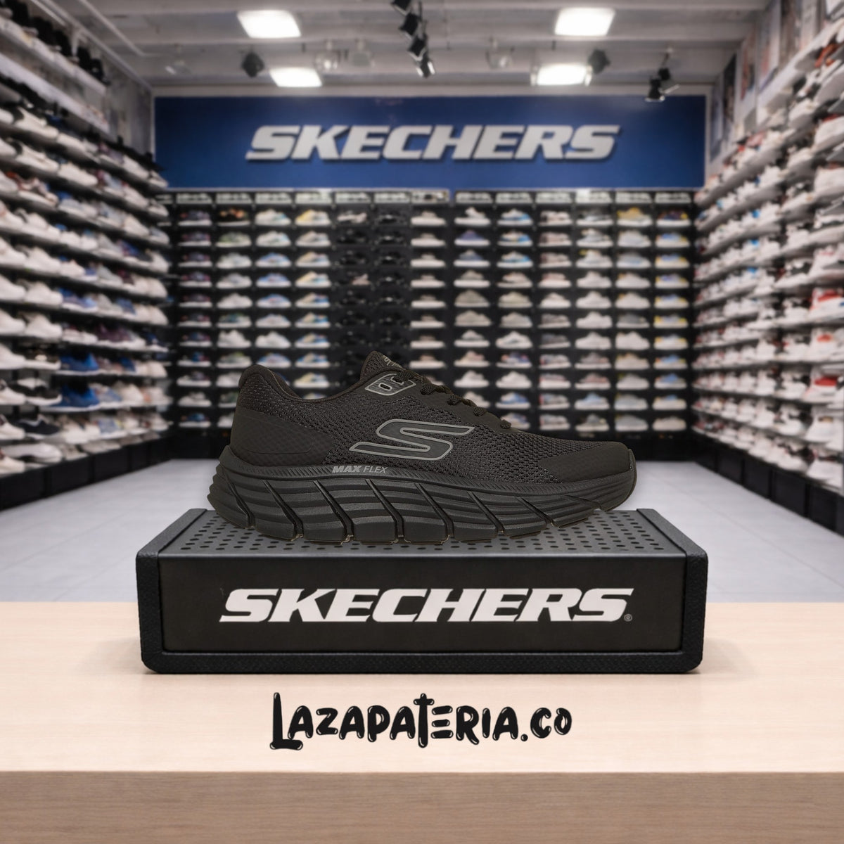 Tenis Skechers GOrun Max Flex Negro para mujer