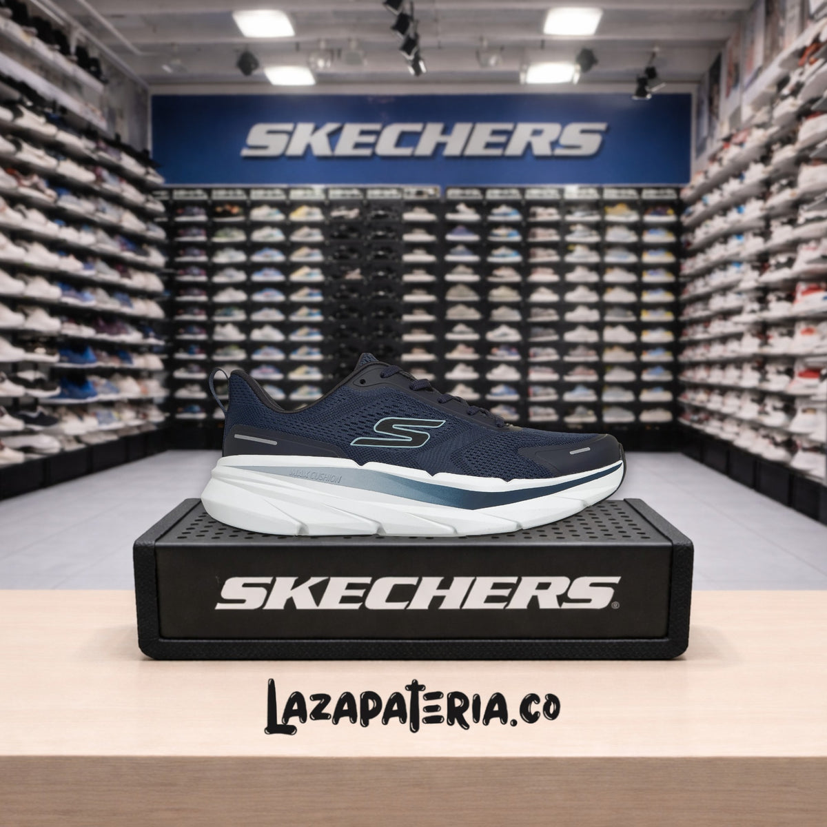 Tenis Skechers Max Cushioning Azul Navy para hombre