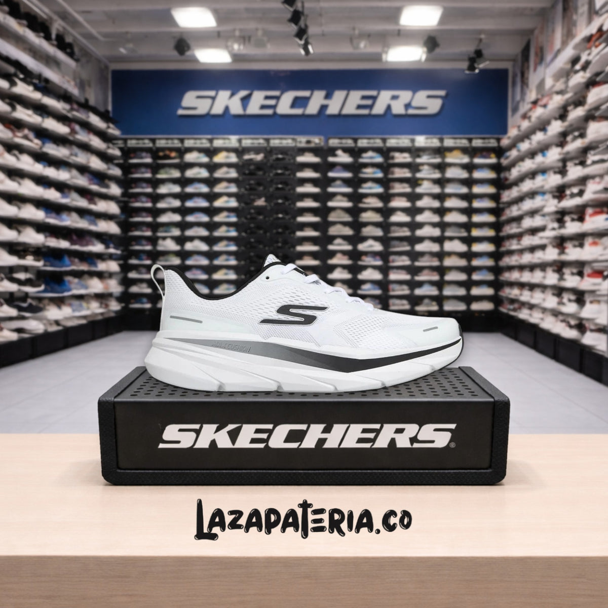 Tenis Skechers Max Cushioning Blanco para hombre
