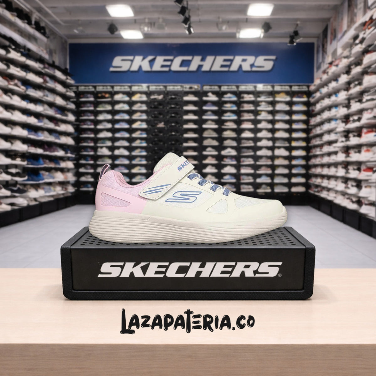 Tenis Skechers GOrun 400 V2 Beige para niña