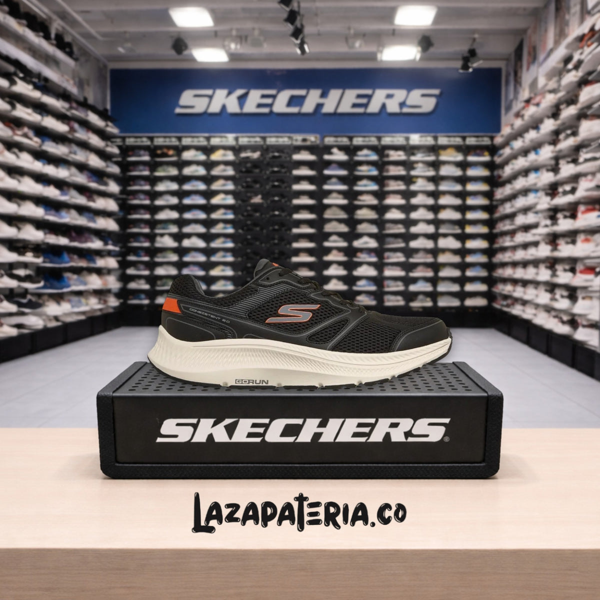 Tenis Skechers GOrun Negro para hombre