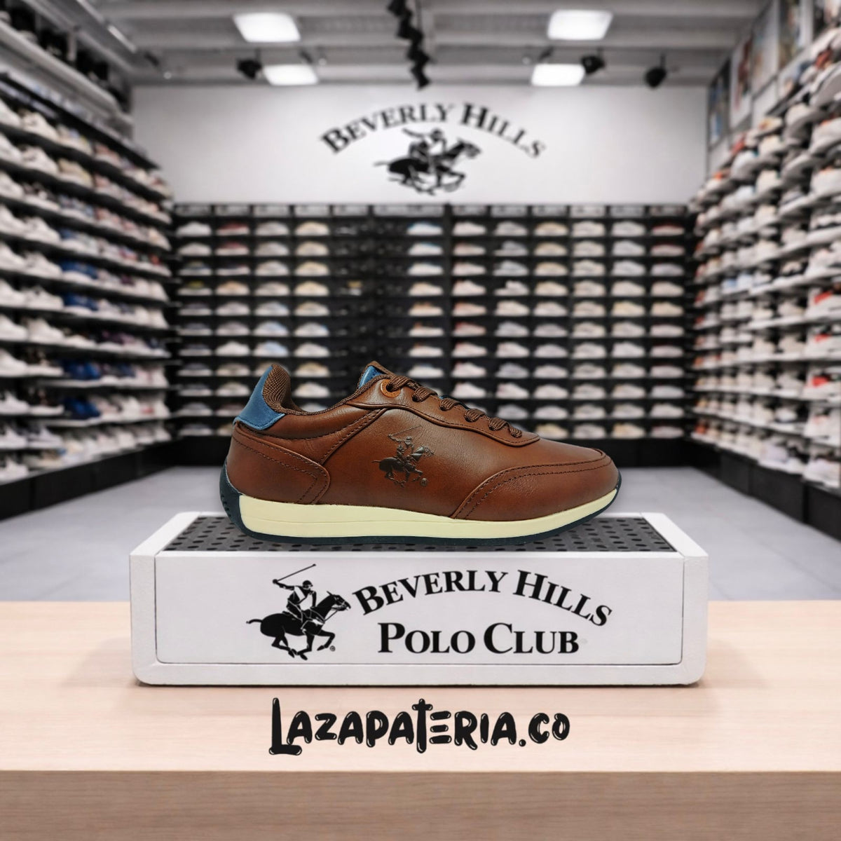 Zapatos Polo Café para hombre