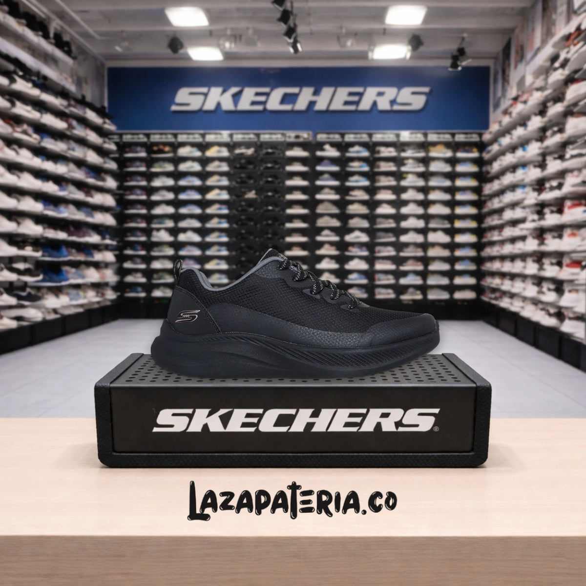 Tenis Skechers BOBS Negro para mujer