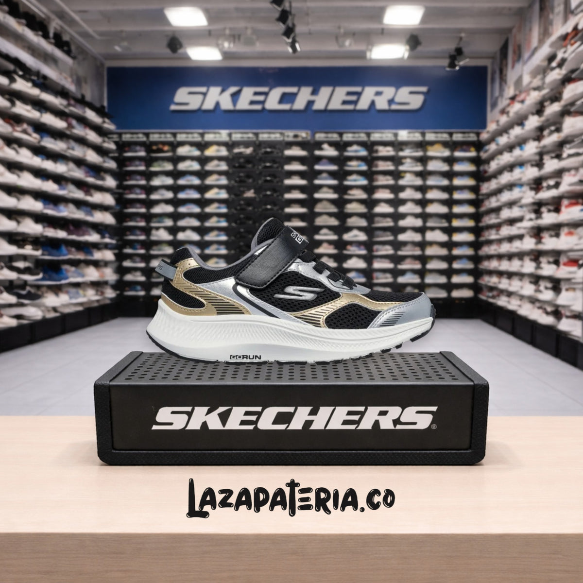 Tenis Skechers GOrun Consistent Plateado para niño