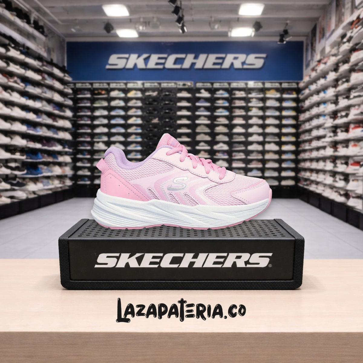 Tenis Skechers Microspec Lila para niña