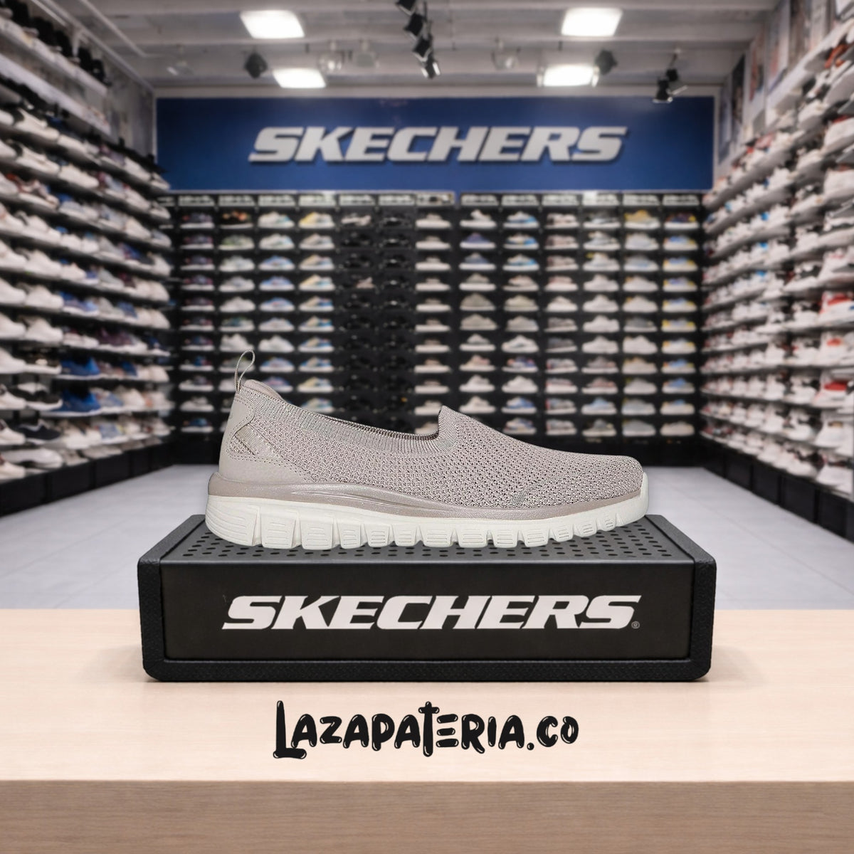 Tenis Skechers Graceful Beige para mujer