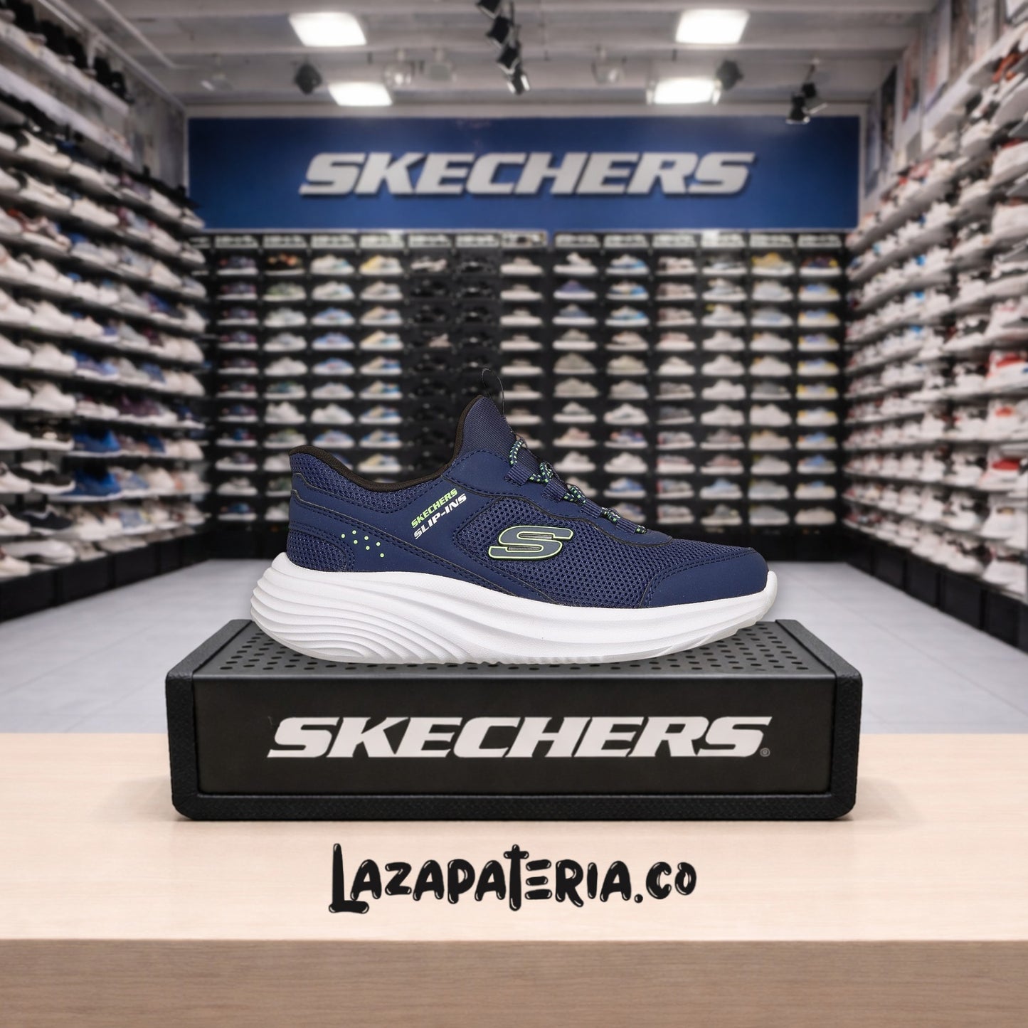 Tenis Skechers Slip-ins Azul Navy para niño
