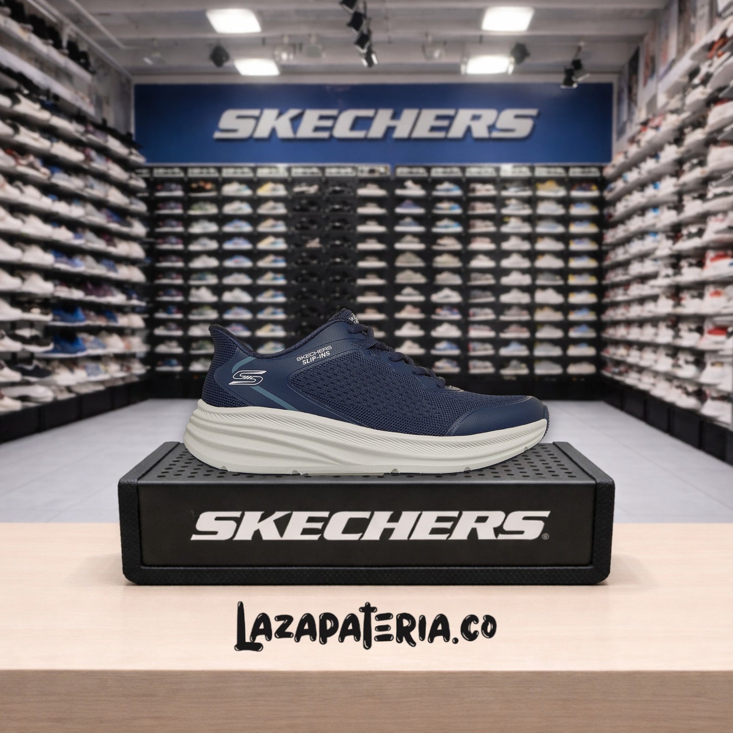 Tenis Skechers Slip-ins Azul Navy para mujer