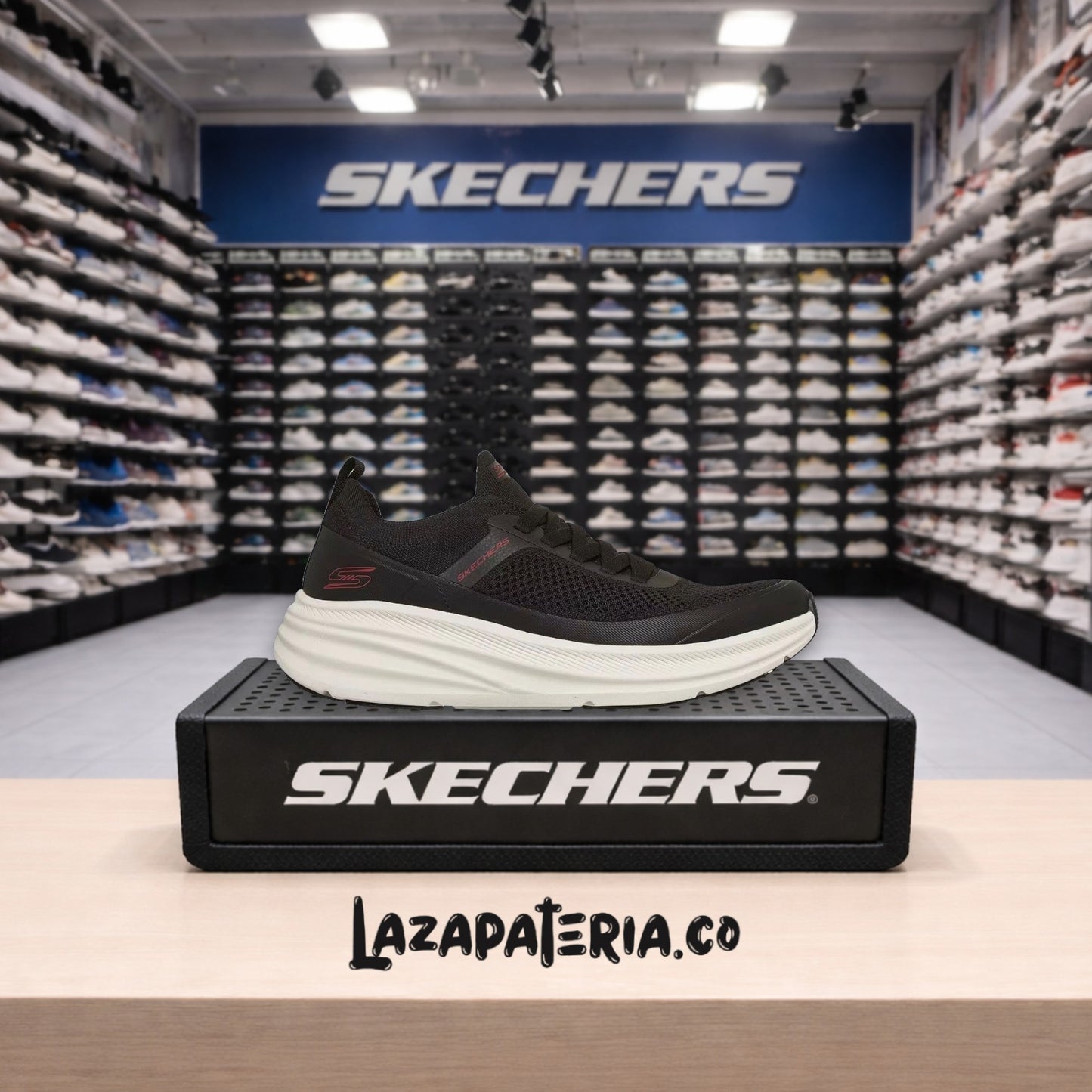 Tenis Skechers BOBS Sport Negro para hombre