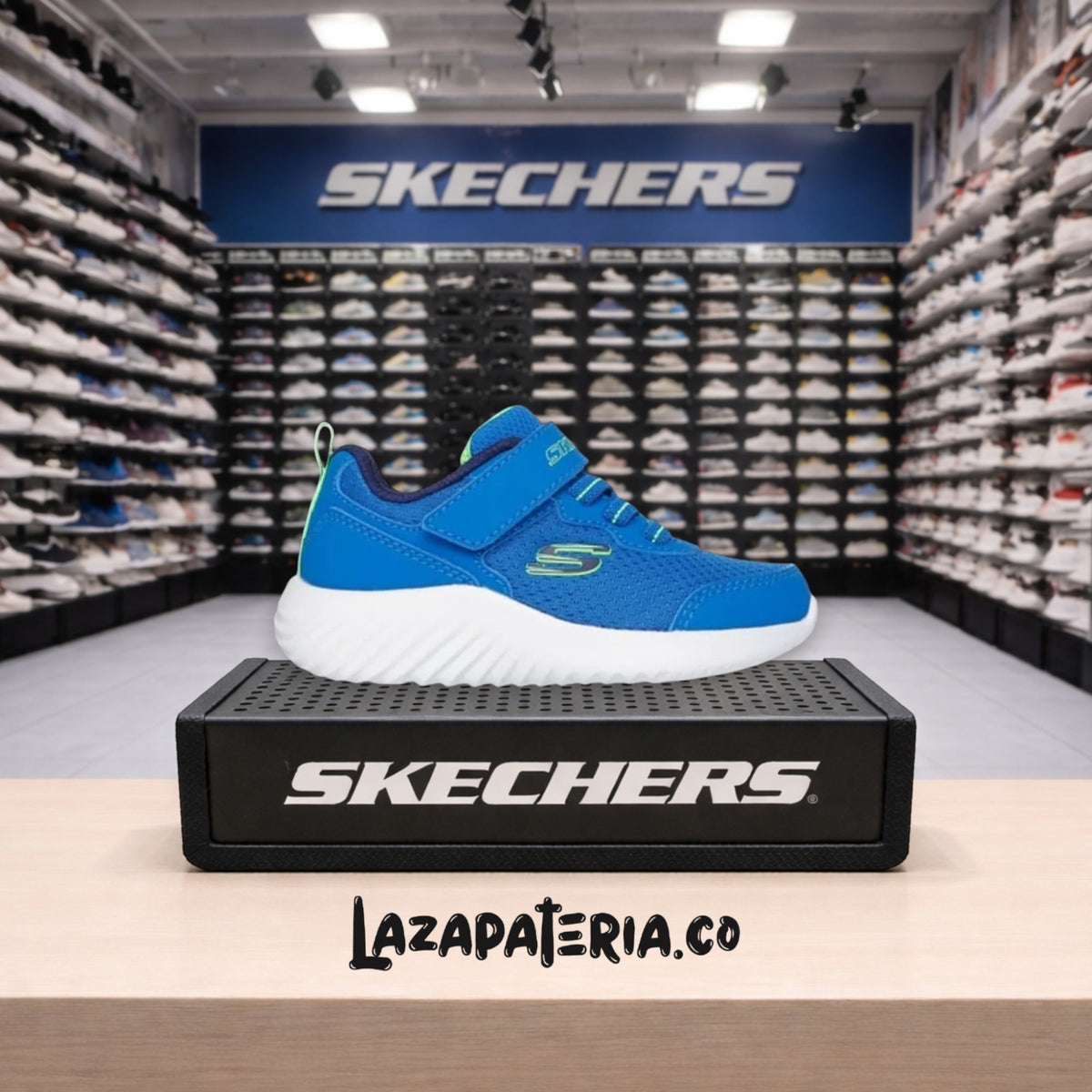 Tenis Skechers Bounder Azul para bebé