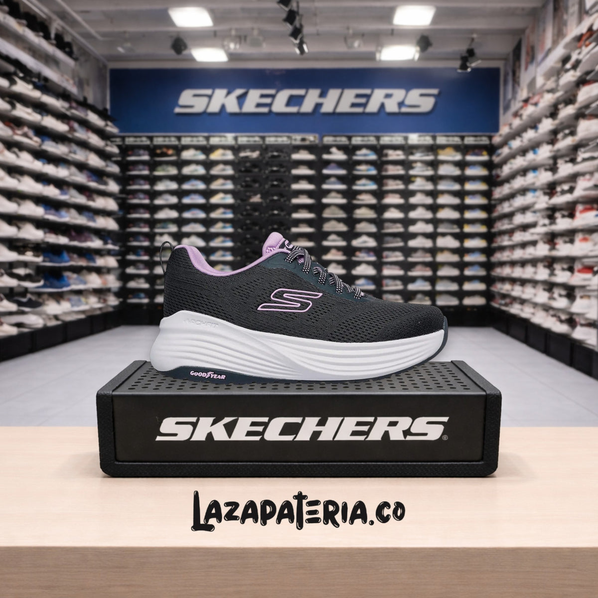 Tenis Skechers GO Walk Negro para mujer
