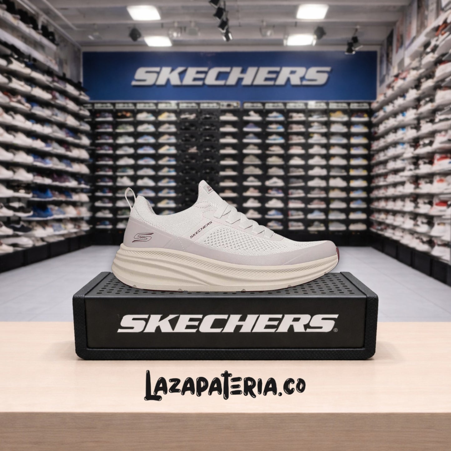 Tenis Skechers BOBS Sport Gris para hombre