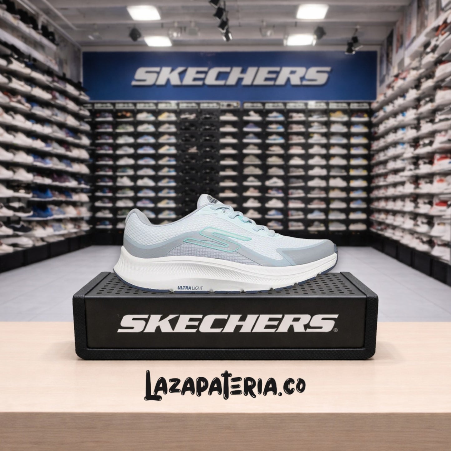 Tenis Skechers GOrun Azul para mujer