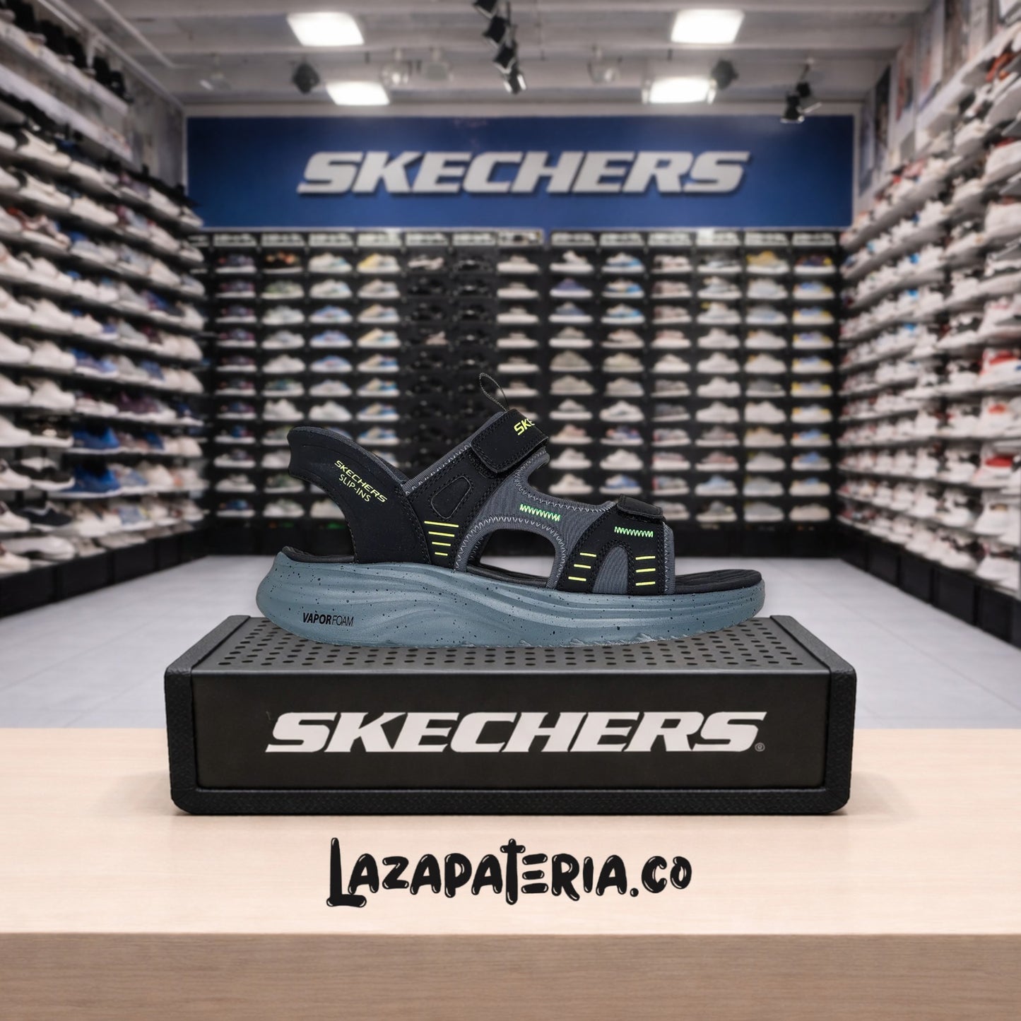 Sandalias Skechers Slip-ins Negro para hombre