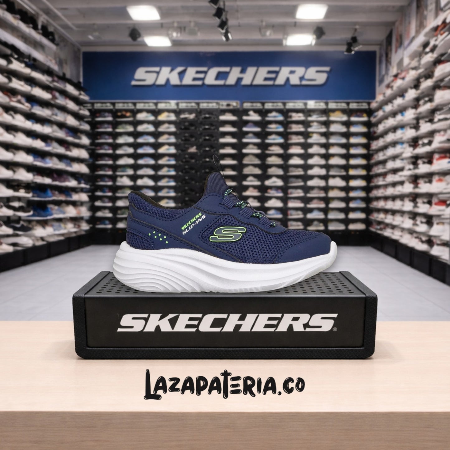Tenis Skechers Slip-ins Azul Navy para bebé