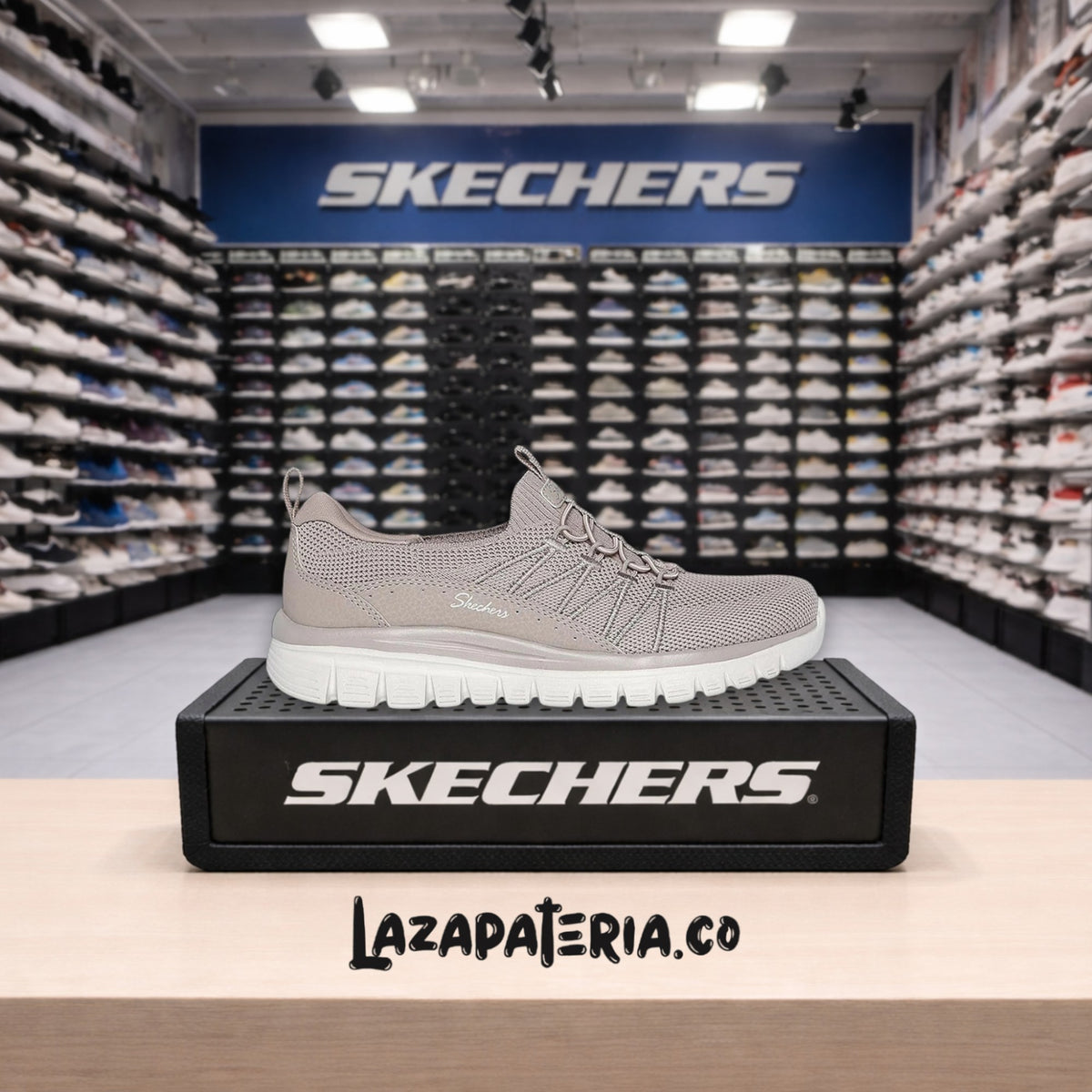 Baletas Skechers Graceful Beige para mujer