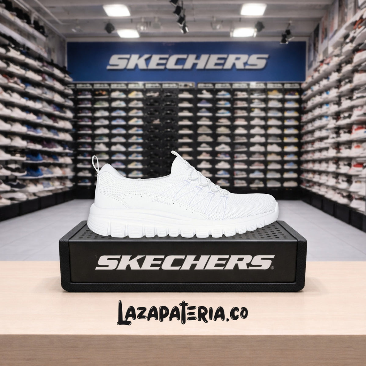 Baletas Skechers Graceful Blanco para mujer