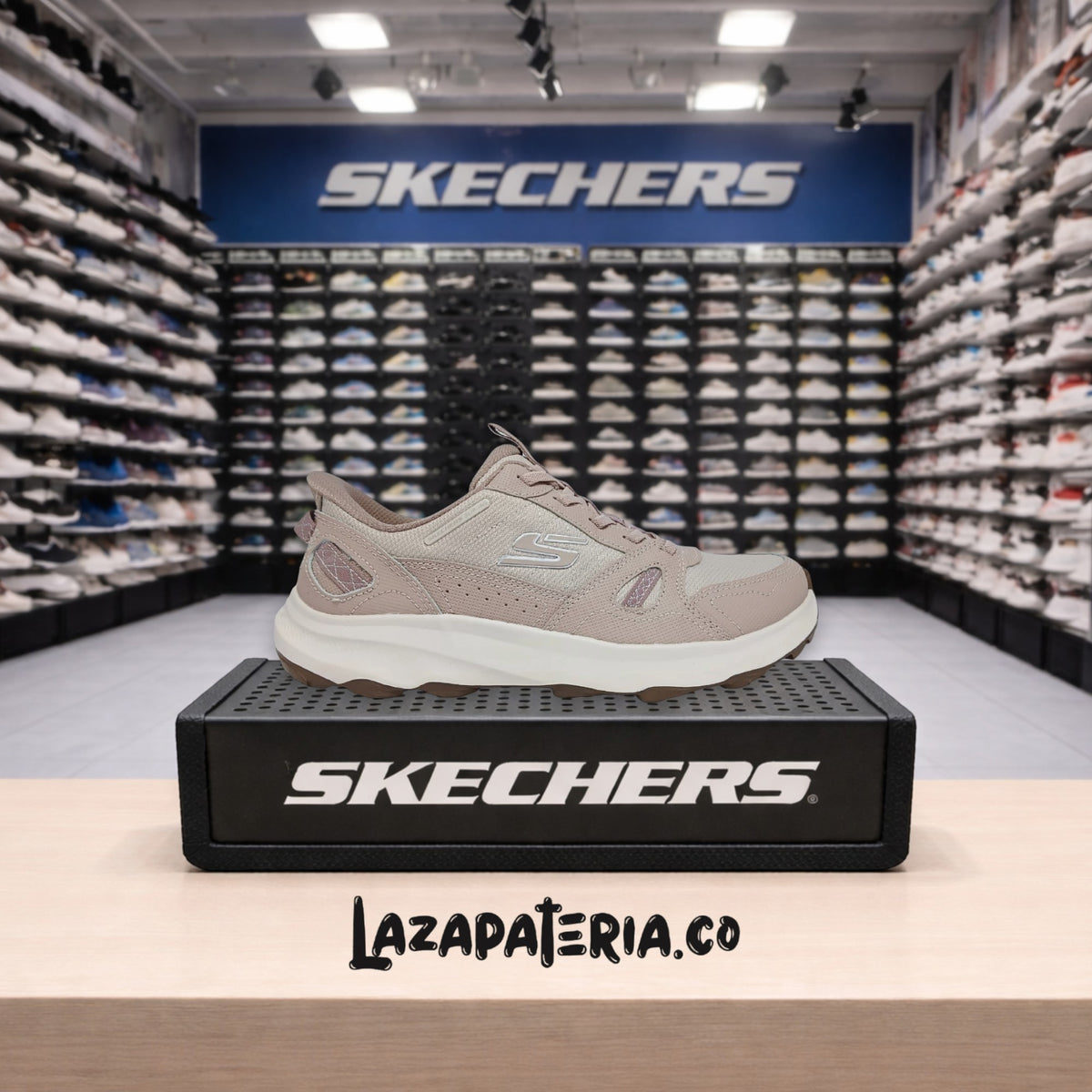 Tenis Skechers Ridge Oak Beige para mujer