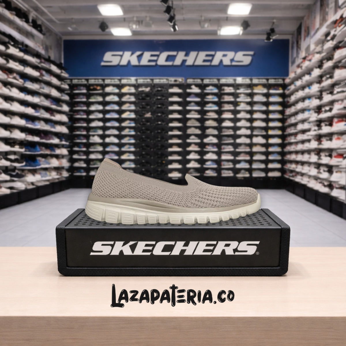 Baletas Skechers Graceful Beige para mujer