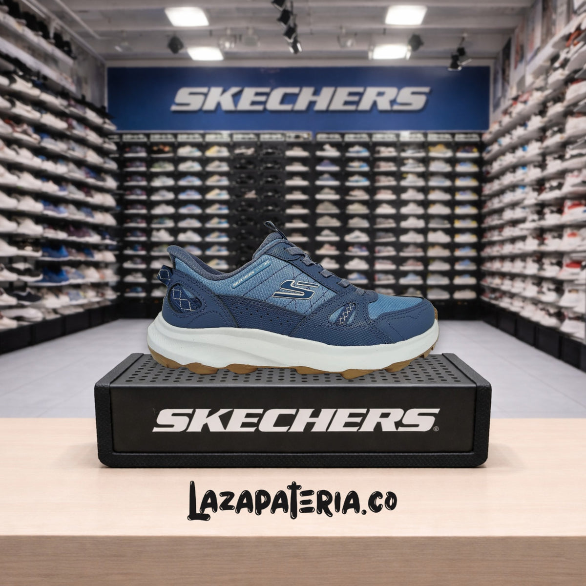 Tenis Skechers Ridge Oak Azul para mujer